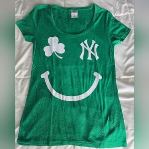 Victoria's Secret PINK Green Yankee St. Patrick's Day Tee